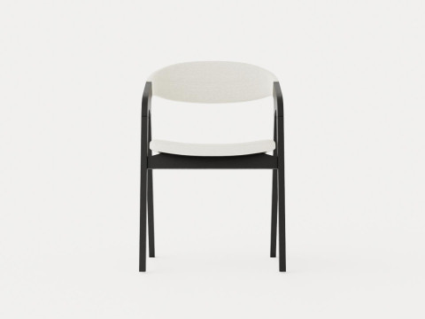 Oakland dining chair with armrests black Modelo 3D