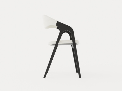 Oakland dining chair with armrests black Modelo 3D