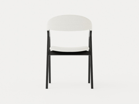 Oakland dining chair with armrests black Modelo 3D