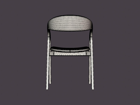 Oakland dining chair with armrests black Modelo 3D