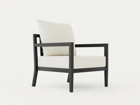 Haugastol fauteuil zwart essen 3D Model