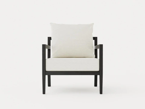 Poltrona Haugastol cinza preto Modelo 3D