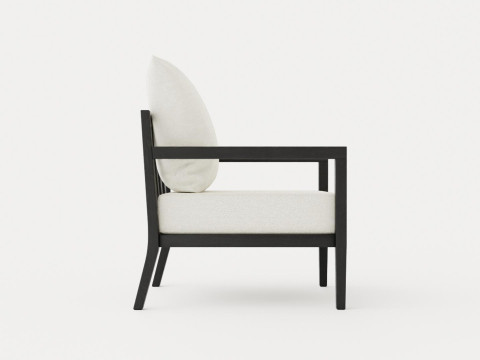 Haugastol armchair black ash Modello 3D