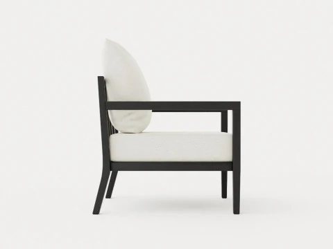 Poltrona Haugastol cinza preto Modelo 3D