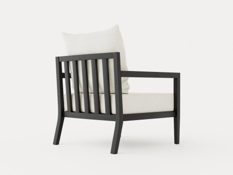 Haugastol armchair black ash Modello 3D