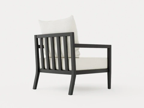 Poltrona Haugastol cinza preto Modelo 3D