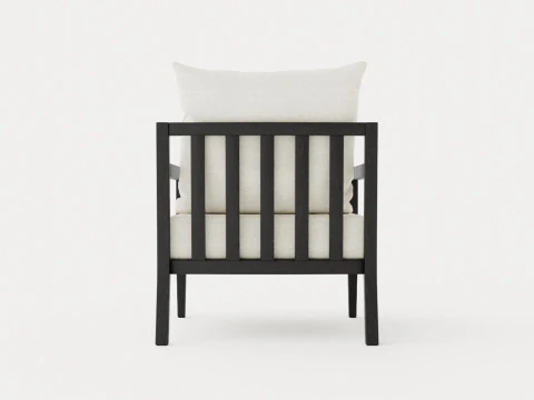 Poltrona Haugastol cinza preto Modelo 3D