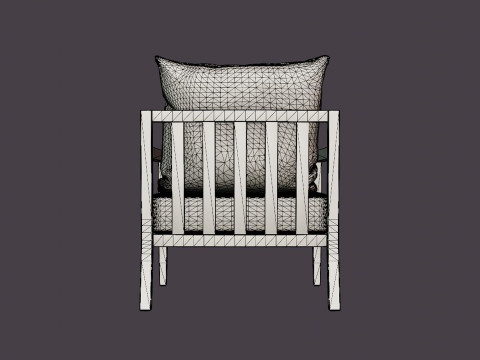 Haugastol armchair black ash Modello 3D