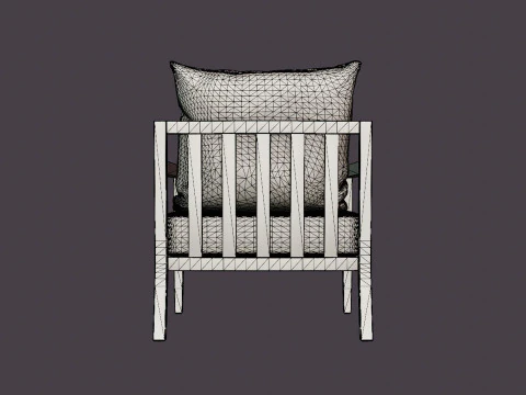 Poltrona Haugastol cinza preto Modelo 3D