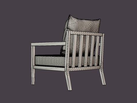 Haugastol armchair black ash Modello 3D