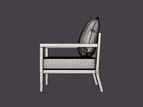 Poltrona Haugastol cinza preto Modelo 3D