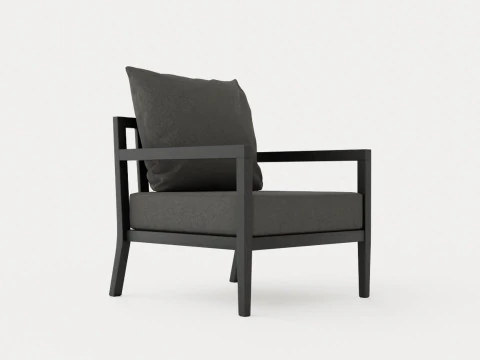Haugastol fauteuil zwart essen 3D Model