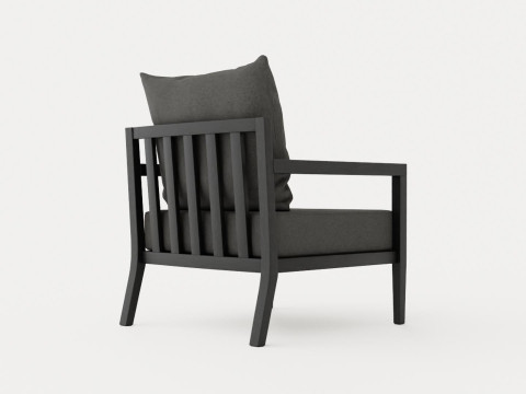 Haugastol armchair black ash Modèle 3D