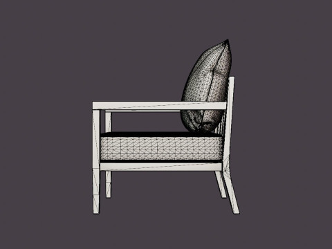 Haugastol armchair black ash Modèle 3D