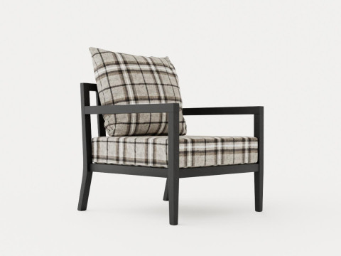 Haugastol armchair black ash 3D Model