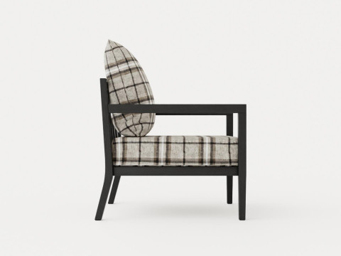 Haugastol armchair black ash 3D Model