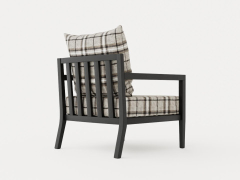 Haugastol armchair black ash 3D Model