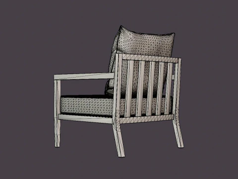 Крісло Haugastol чорний ясен 3D Модель