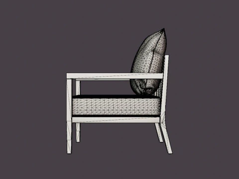 Крісло Haugastol чорний ясен 3D Модель