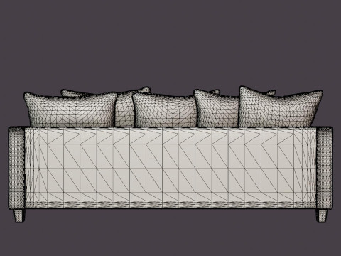 Nevada 3-seater sofa Modelo 3D