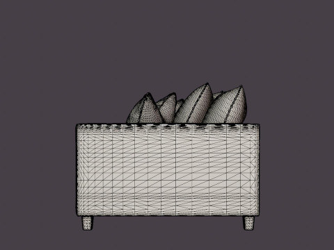 Nevada 3-seater sofa Modelo 3D