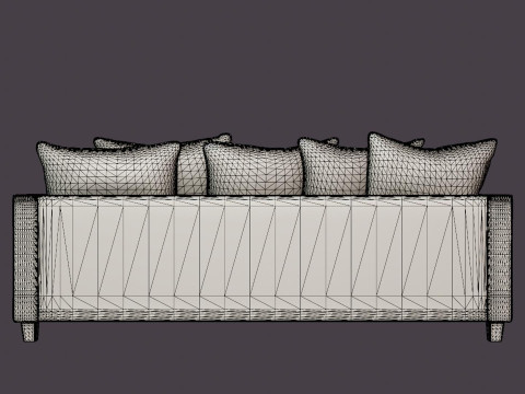 Nevada 3-seater sofa 3D 모델
