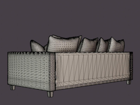 Nevada 3-seater sofa 3D 모델