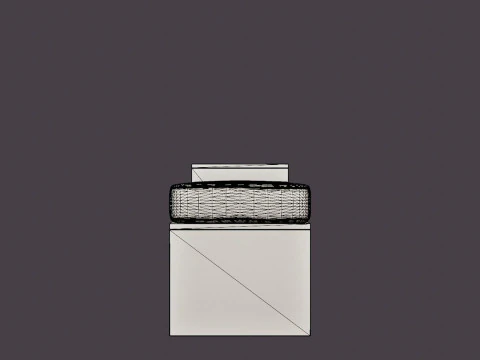 William bench left drawer white oiled 3D Model
