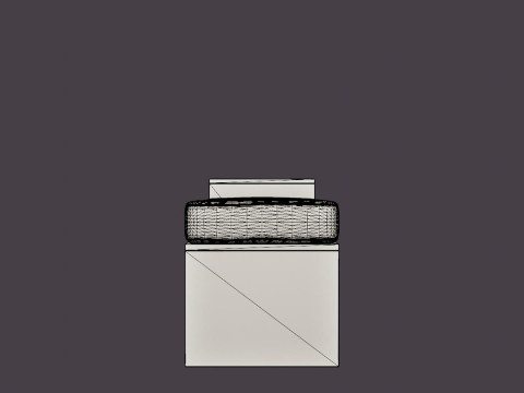 William bench left drawer black 3D Model