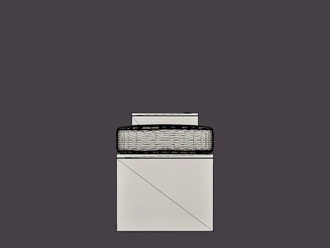 William bench left drawer black 3D Model