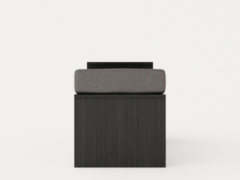 William bench right drawer black Modelo 3D