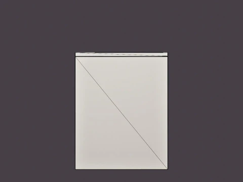 Panca William cassetto destro nero Modello 3D