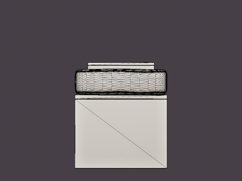 William bench left drawer black 3D Model