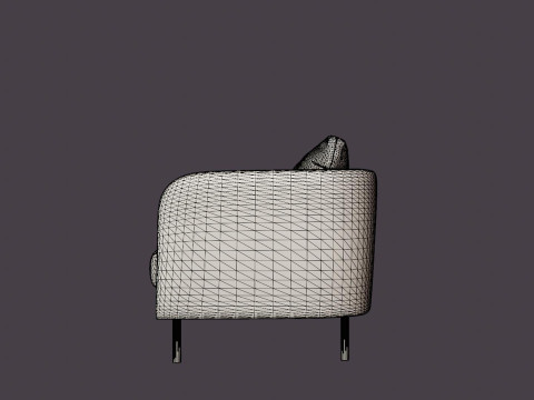 Rhode Island 3-seater sofa Modelo 3D