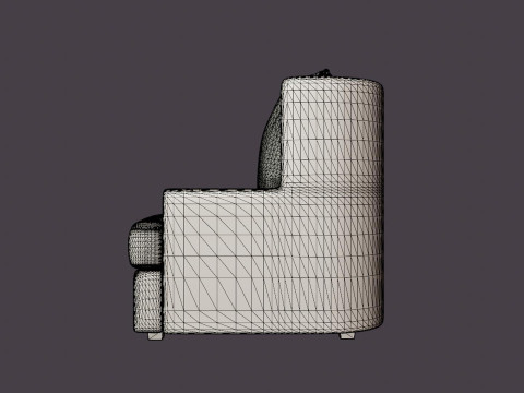 Mercer armchair Model 3D