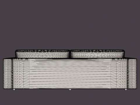 Louisiana 3 seater sofa 3D Model