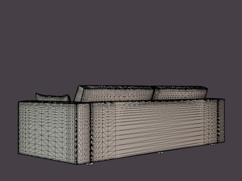 Louisiana 3 seater sofa 3D Model