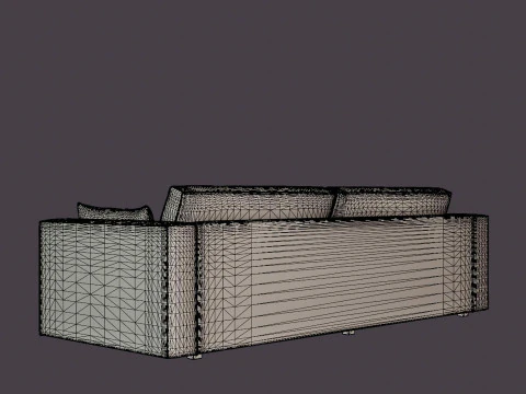 Louisiana 3 seater sofa 3D Model
