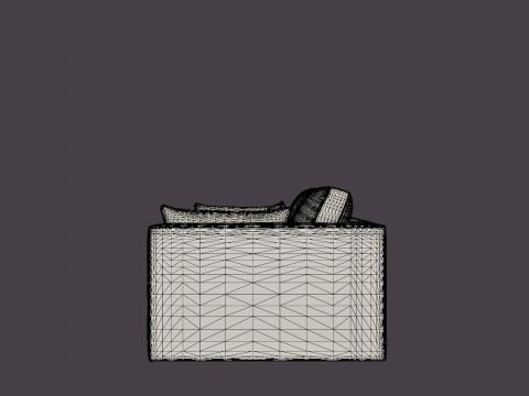 Louisiana 3 seater sofa 3D Model