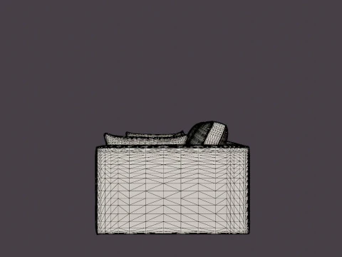 Louisiana 3 seater sofa 3D Model