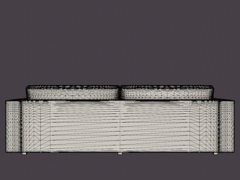 Louisiana 3 seater sofa 3D Model