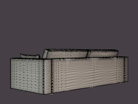 Louisiana 3 seater sofa 3D Model