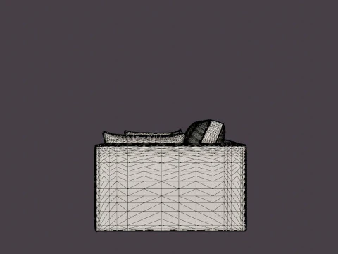 Louisiana 3 seater sofa 3D Model
