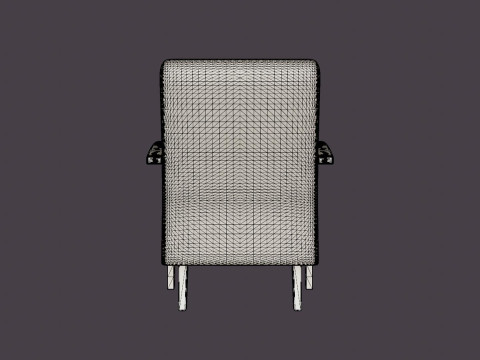 Tennessee armchair oiled oak 3D Model