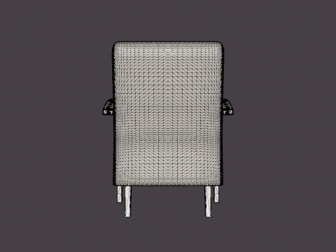 Tennessee armchair oiled oak 3D Model