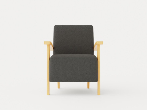 Tennessee armchair oiled oak 3D 模型