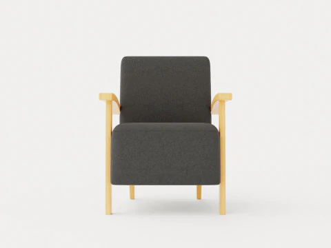 Poltrona Tennessee carvalho oleado Modelo 3D