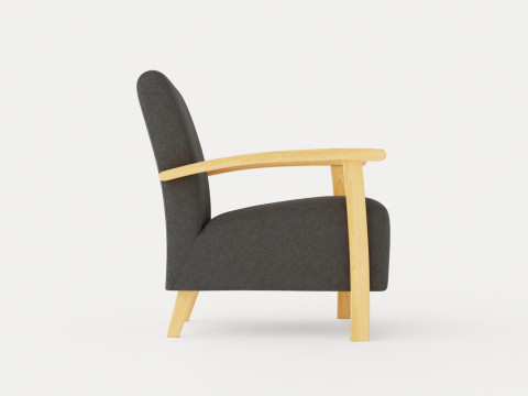 Tennessee armchair oiled oak 3D 模型