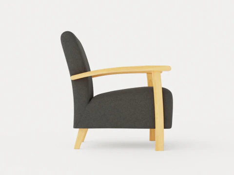 Poltrona Tennessee carvalho oleado Modelo 3D