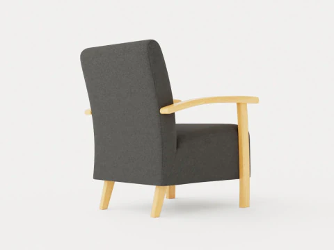 Poltrona Tennessee carvalho oleado Modelo 3D